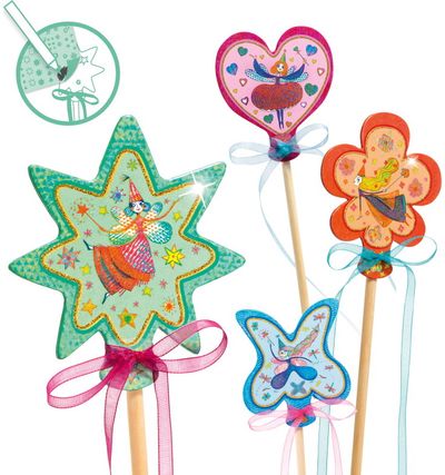Kūrybinis rinkinys DJECO DIY burtų lazdelės LITTLE FAIRIES