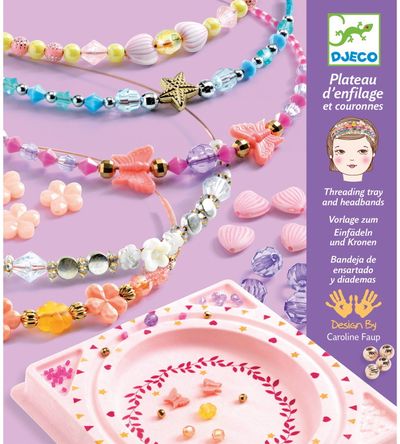 Kūrybinis karoliukų vėrimo rinkinys DJECO galvos lankeliai