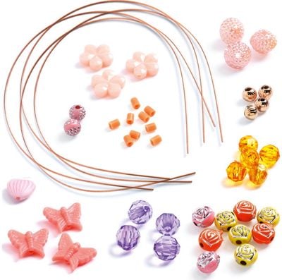 Kūrybinis karoliukų vėrimo rinkinys DJECO galvos lankeliai