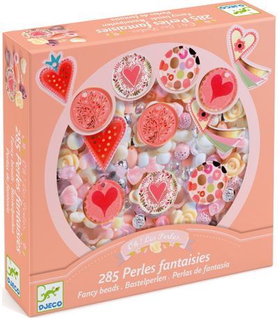 Kūrybinis karoliukų vėrimo rinkinys DJECO Hearts