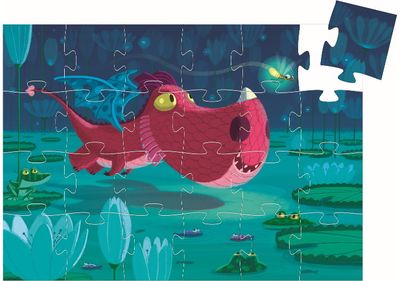 Dėlionė DJECO Silhouette Edmond the dragon 24 det.