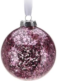Eglutės burbulas XMAS PINK, 8 cm