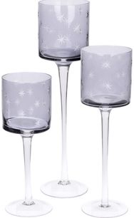 Žvakidžių rinkinys dovanų dėžutėje GLASS LUSTER STAR, 3 vnt.