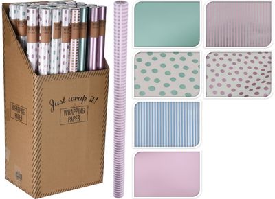 Dovanų pakavimo popierius MINT PINK, 70x500 cm