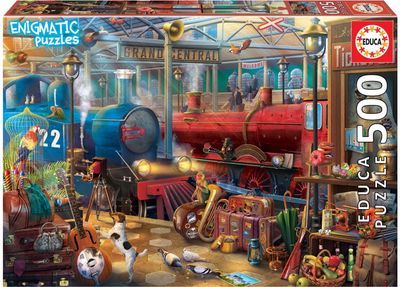 Dėlionė EDUCA 500 TRAUKINIŲ STOTIS (Enigmatic Puzzle)