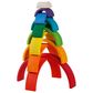 Medinė Montessori piramidė GOKI RAINBOW BUILDING BLOCKS