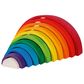 Medinė Montessori piramidė GOKI RAINBOW BUILDING BLOCKS