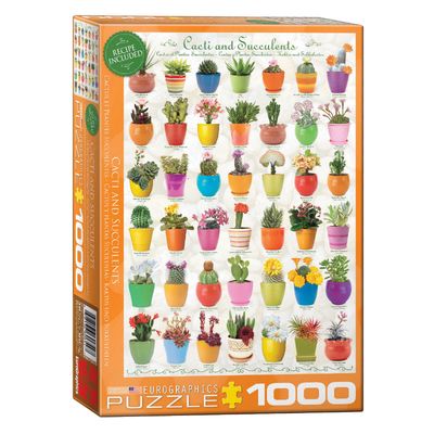Dėlionė EUROGRAPHICS Kaktusai ir sukulentai 1000 det. 6000-0654