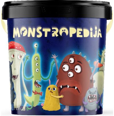 Saldainių rinkinys MONSTROPEDIJA kibirėlyje 350g