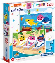 Dėlionė CLEMENTONI 2X20 BABY SHARK