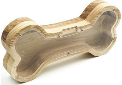 Medinė taupyklė KAULAS, 28 cm