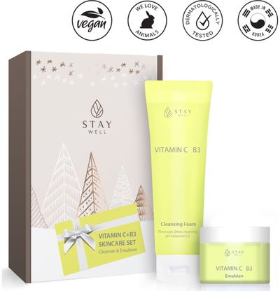 Veido priežiūros rinkinys SW VEGAN VITAMIN C REFRESHING DUO (prausiklis+losjonas )