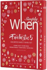 Lakštinių kaukių SIMPLY WHEN rinkinys, 5 vnt.