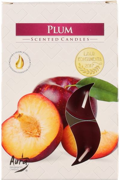 Arbatinės žvakutės PLUM, 6 vnt