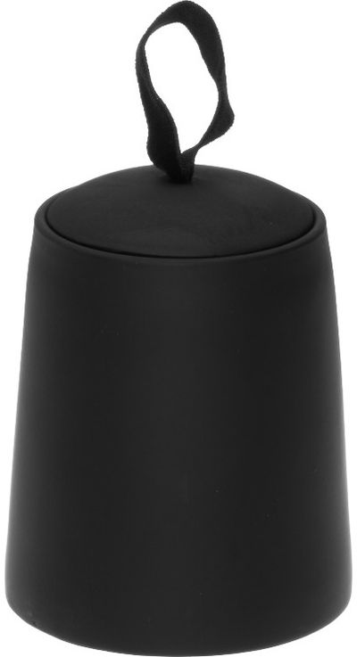 Kvepianti žvakė indelyje su dangteliu, juoda, 10cm