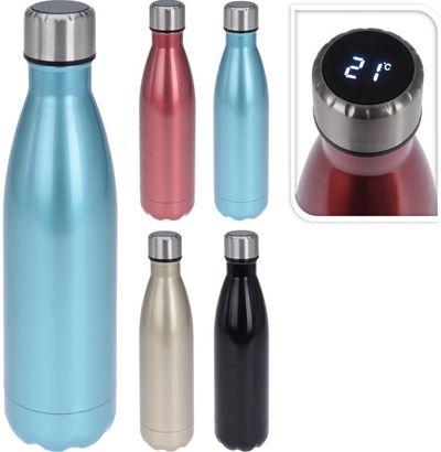 Nerūdijančio plieno termosas VACUUM su termometru, 500 ml