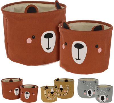 Krepšys daiktams ANIMALS DARK, 2 vnt.