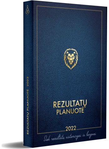 Darbo knyga REZULTATŲ PLANUOTĖ 2022 A5