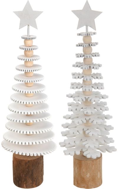Medinė dekoracija WHITE TREE, 25 cm