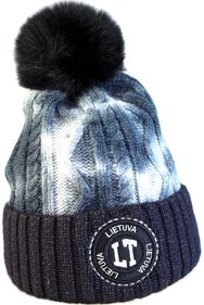 Žieminė kepurė RR LIETUVA juoda, švelnaus akrilo