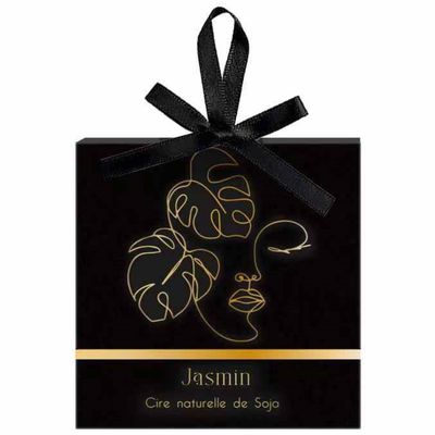 Žvakė aksominėje dėžutėje AMBRE/JASMIN/MUSK, 8 cm