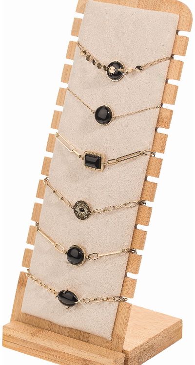 Apyrankė STELLA GREEN BLACK, dengta auksu