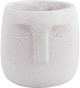 Vazonas gėlėms FACE WHITE, 12,5 x Ø 14 cm
