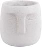 Vazonas gėlėms FACE WHITE, 12,5 x Ø 14 cm