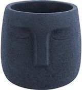 Vazonas gėlėms FACE DARK BLUE, 12,5 x Ø 14 cm