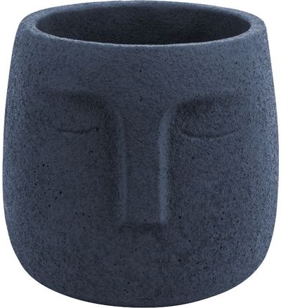 Vazonas gėlėms FACE DARK BLUE, 12,5 x Ø 14 cm
