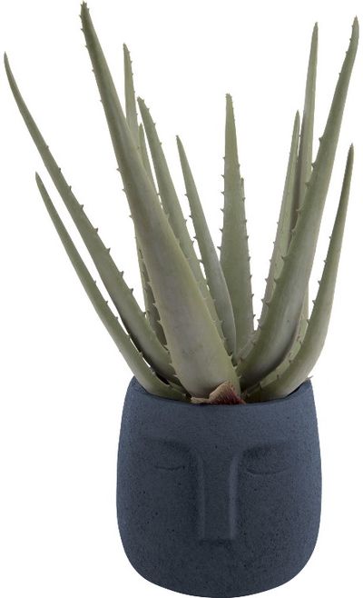 Vazonas gėlėms FACE DARK BLUE, 12,5 x Ø 14 cm