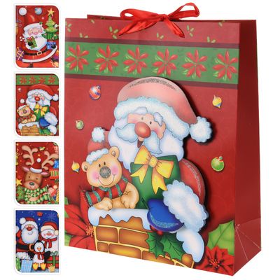 Kalėdinis dovanų maišelis XMAS, 32x26x10 cm