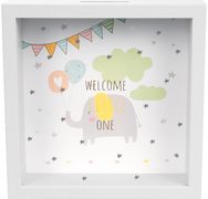 Medinė taupyklė GB WELCOME LITTLE ONE, 18x18 cm