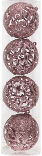Eglutės burbulas ORNAMENT, 8 cm, 4 vnt.