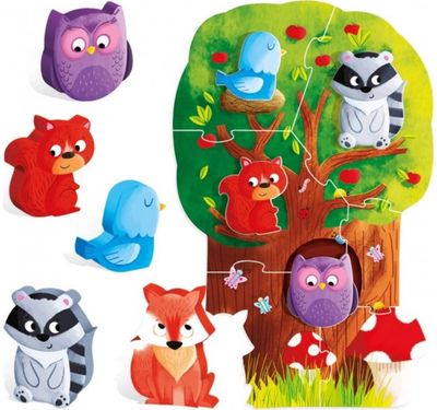 Pirmoji dėlionė HEADU Montessori MIŠKAS