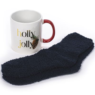 Dovanų rinkinys CHECKED XMAS (puodelis+kojinės)