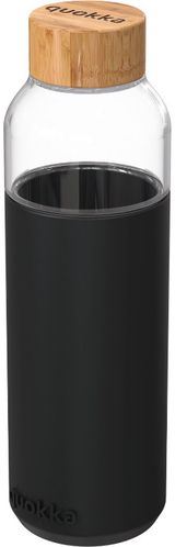 Stiklinė gertuvė QUOKKA FLOW BLACK, 660 ml