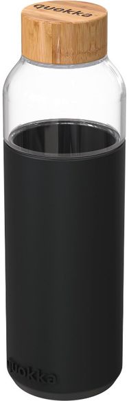 Stiklinė gertuvė QUOKKA FLOW BLACK, 660 ml