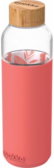 Stiklinė gertuvė QUOKKA FLOW PINK BOTANICAL, 660 ml