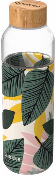 Stiklinė gertuvė QUOKKA FLOW AUTUMN LEAVES, 660 ml
