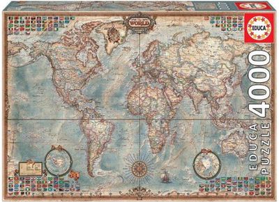 Dėlionė EDUCA PASAULIO ŽEMĖLAPIS 4000 det.