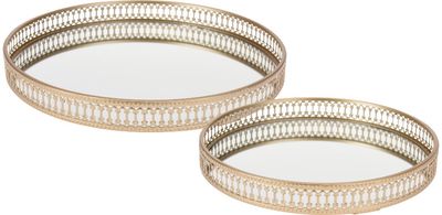 Padėklas GOLD WITH MIRROW, 25x25x3 cm