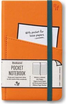 Užrašinė IF BOOKAROO, A6, 192 psl., linijomis, Orange