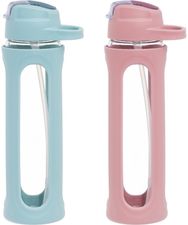 Stiklinė gertuvė ATOM PASTEL BLUE/PINK, 600ml