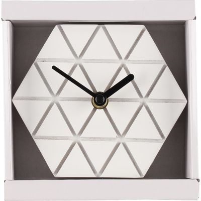 Stalo laikrodis CAROLINA BLACK/WHITE, 7 cm