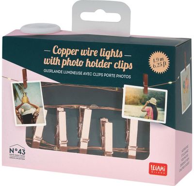Girlianda LIGHTS su laikikliais nuotraukoms kabinti