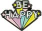 Klijuojami ženkliukai BE HAPPY, 2 vnt.