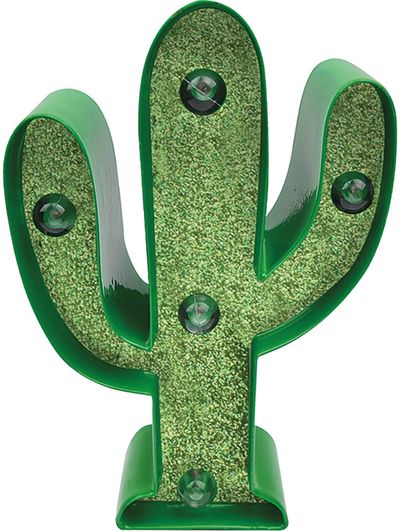 Šviečianti dekoracija CACTUS WITH GLITTER