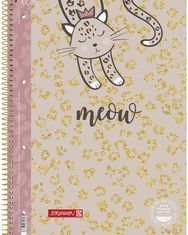 Sąsiuvinis SWEET WILD CAT su spirale, A4, 90 g, linijomis