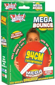 Itin tvirtas pripučiamas kamuolys WICKED Springball Mega Bounce Mini 94 cm